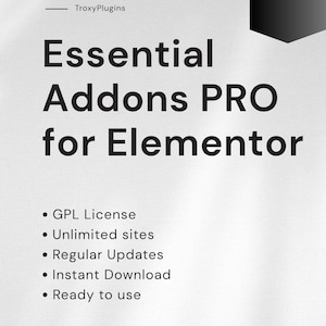 Essential Add-ons PRO voor Elementor | WordPress GPL-plug-in (direct downloaden)