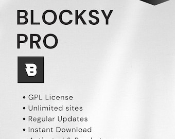 Dodatek Blocksy Pro do WordPressa | Najnowsza wersja | Dostosowywanie motywu i funkcje WooCommerce | Natychmiastowe pobranie