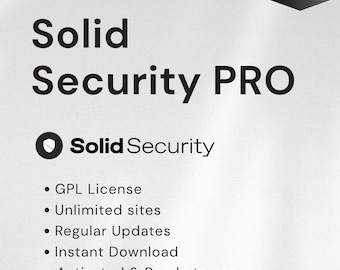 Solid Security PRO | Najnowsza wersja| – Zaawansowana ochrona witryny (wersja cyfrowa)