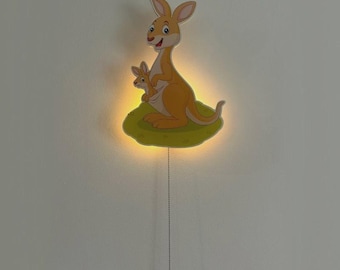 Kangaroo & Joey Nursery Wall Lamp