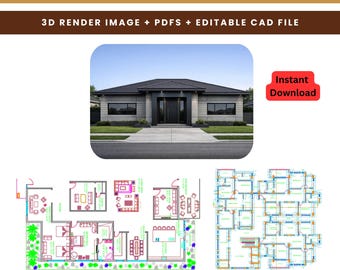 Custom Home Design (Full Package) | 2D Plan + 3D Exterior + Furniture + CAD Drawings