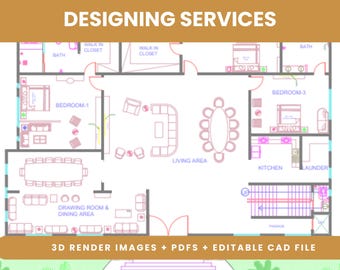 Custom House Design Package | Floor Plan + 3D Elevation + CAD (DWG) + Furniture Layout