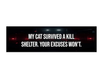 My cat survived a kill shelter. Your excuses won't.