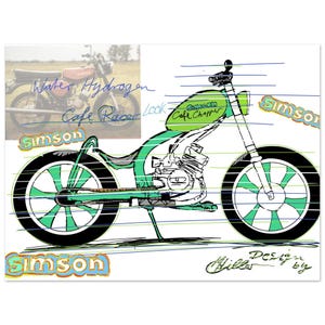 Simson Caferacer Custom Sketch Designed
