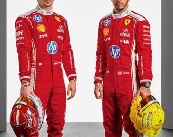 2026 Ferrari Replica Race Suit – Hamilton Leclerc Motorsport Gear (Customizable)