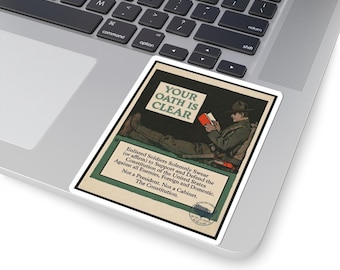 Your Oath Is Clear Soldier Reading Poster Sticker