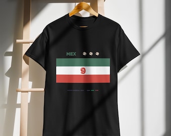 Anpassad fotbollströja med nummer från Mexiko, personlig fotbollströja, minimalistisk fantröja, tröjeinspirerad design