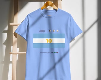 Anpassad Argentina fotbollströja med nummer, personlig fotbollströja, minimalistisk fantröja, tröjeinspirerad design