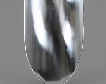 Medieval Knight Heater Shield: 18 Gauge Steel Armor for LARP, Cosplay, SCA Reenactment
