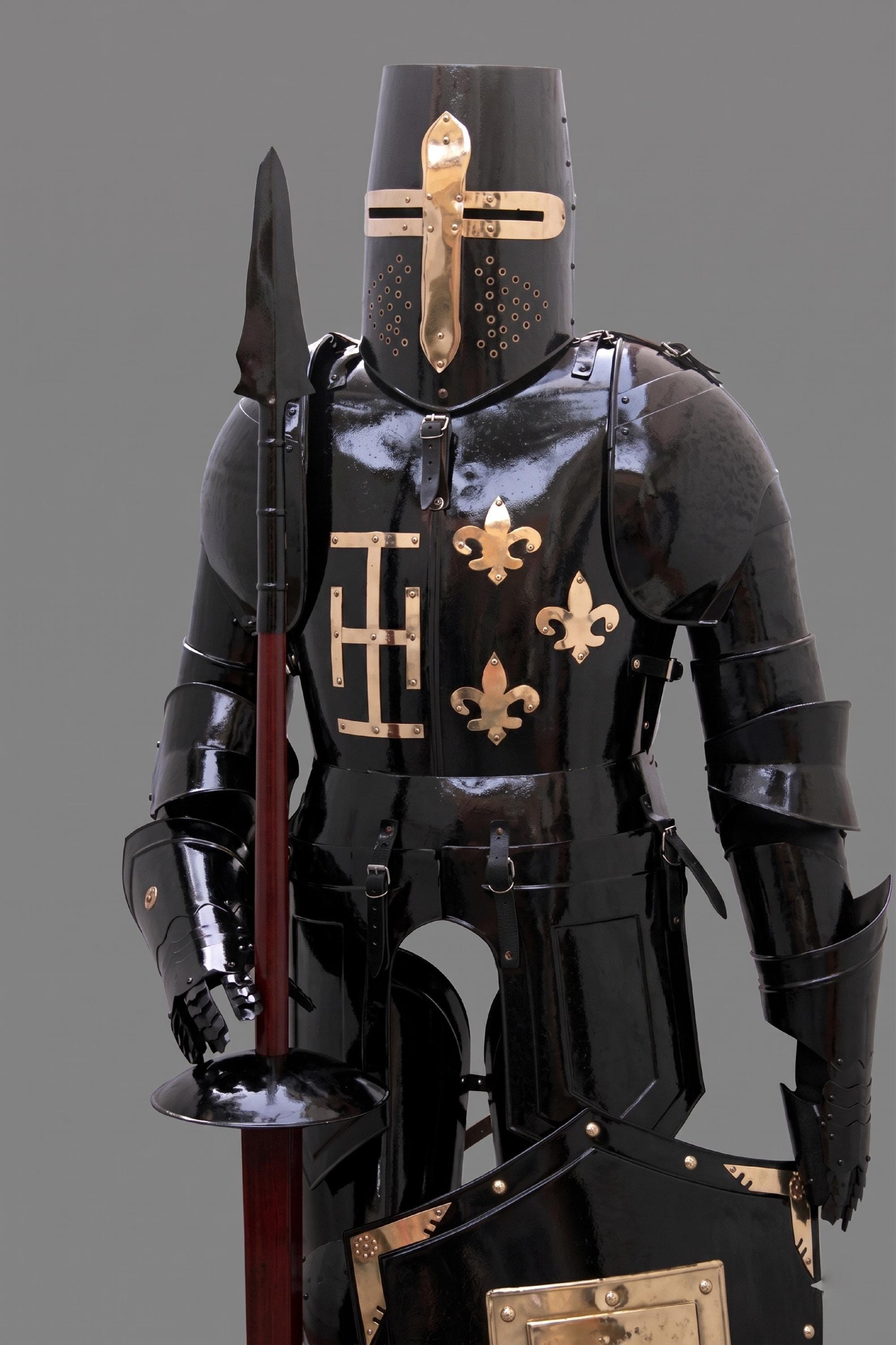 Black Knight Full Body Armor – Gothic Medieval Plate LARP Costume - Etsy