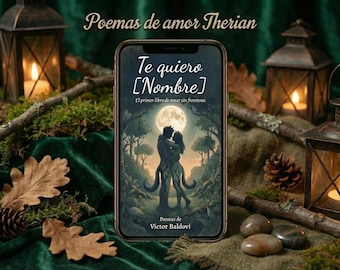 Libro di poesie d'amore Therian - PDF personalizzato - Regalo romantico - Ti amo [Nome]