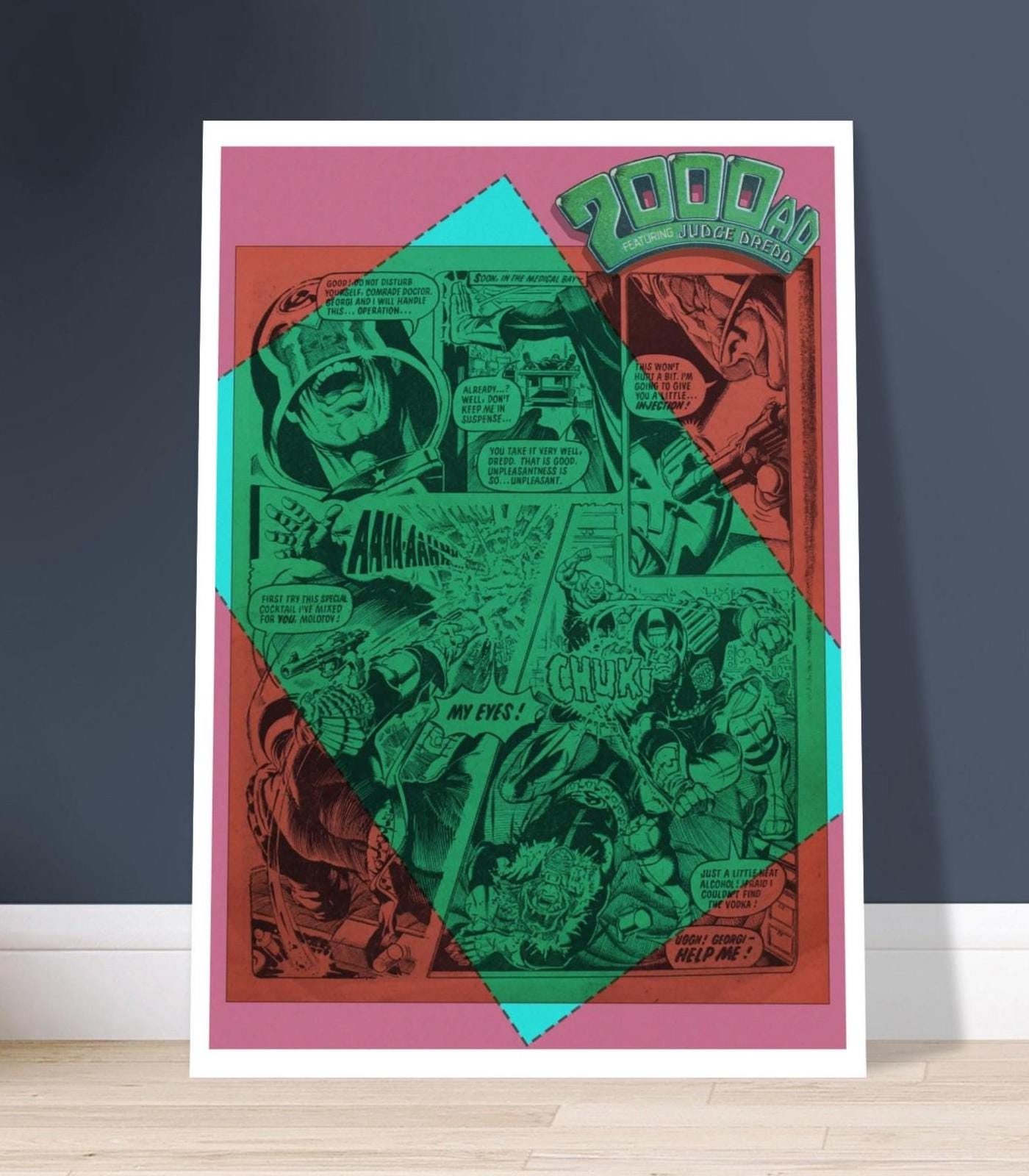 Judge Dredd 1979 Comic Strip Poster - Iconic 2000AD Art Print - Etsy