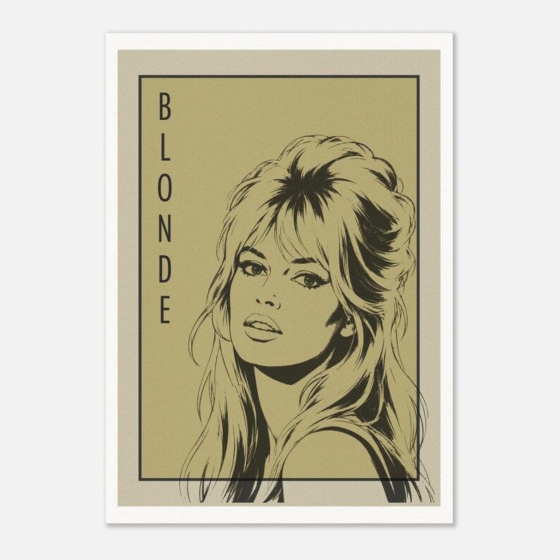 Brigitte Bardot Pop Art Poster – Femme Icons Vintage Retro Wall Decor image 4