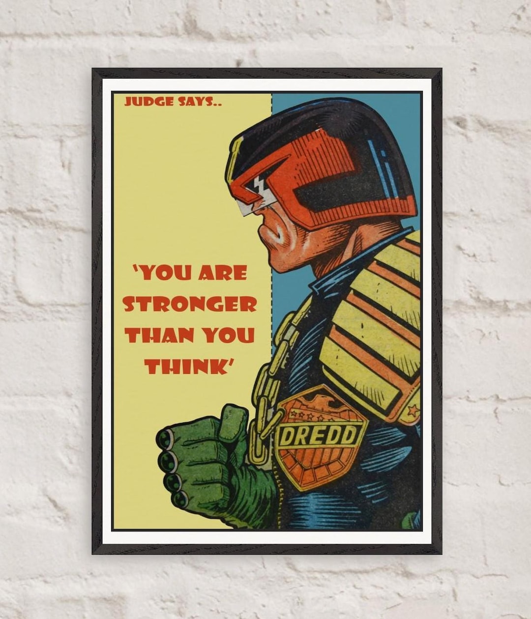 Judge Dredd Comic Poster – Iconic 1984 Art, Framed Museum Quality Print ...