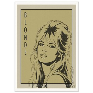 Brigitte Bardot Pop Art Poster – Femme Icons Vintage Retro Wall Decor image 3