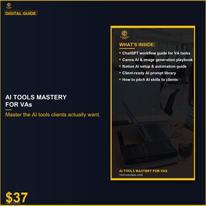AI Tools Mastery for Virtual Assistants — ChatGPT, Canva, Notion Workflows & Prompts