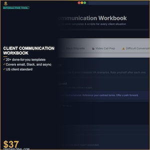 Client Communication Workbook for VAs — Email Templates, Slack Guide, Difficult Conversations