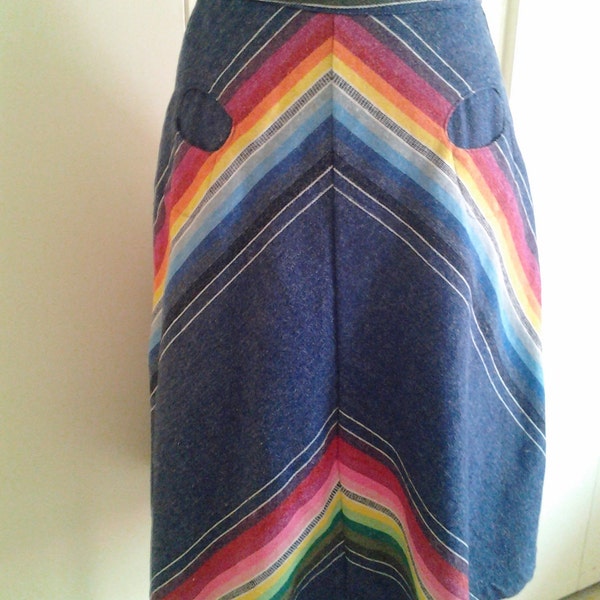 1970s rainbow skirt