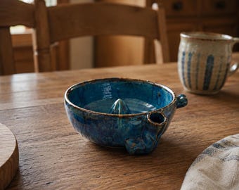 Vortex Fruit Washer, Handmade Ceramic Bowl, Fruit Cleaning Colander, Built-In Water Swirl Bowl, Berry Washer, Kitchen Gift