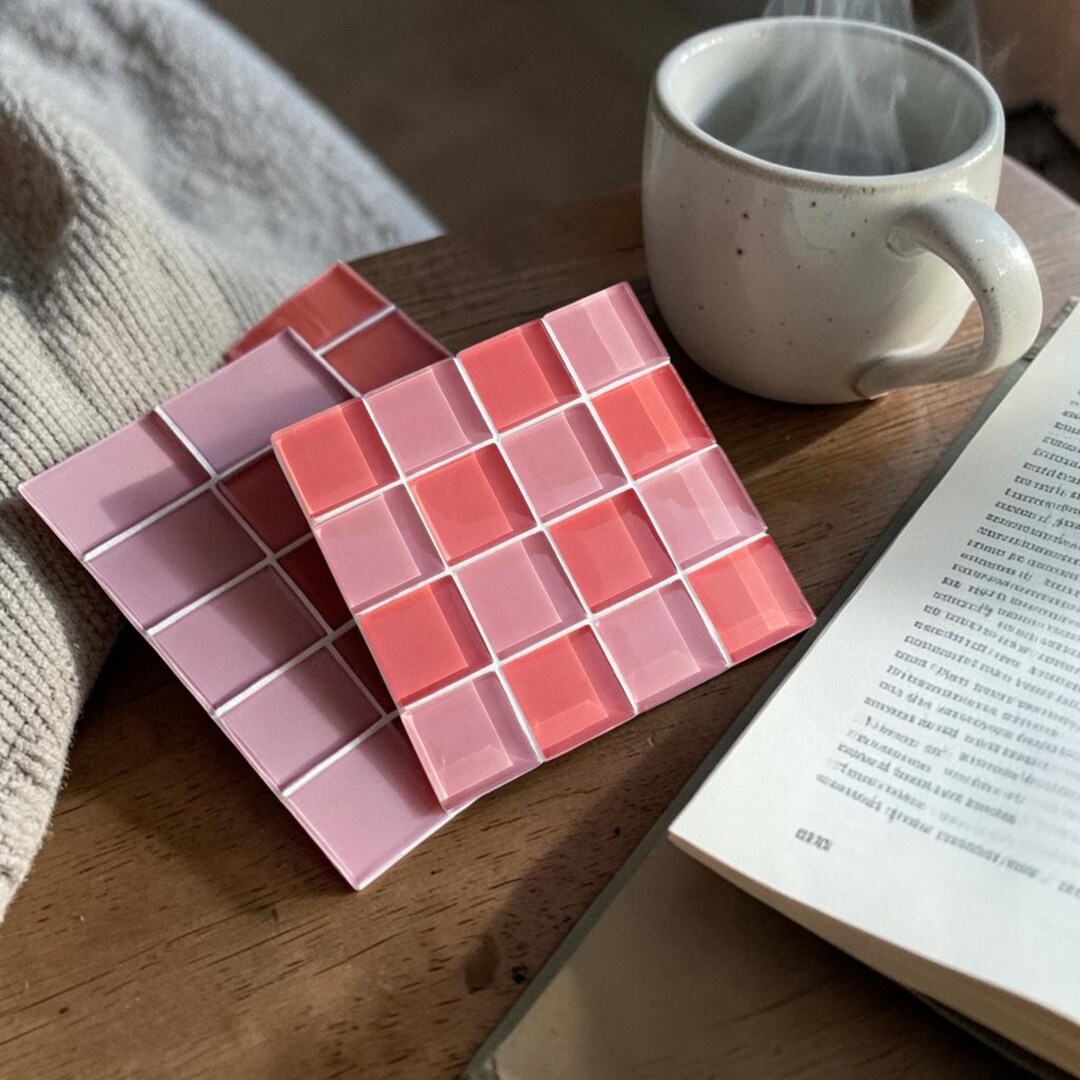 Handmade Mosaic Tile Coasters, Modern Ceramic Drink Coasters ...