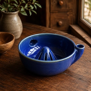 Lavafrutta Vortex, ciotola in ceramica fatta a mano, scolapasta per frutta, ciotola con vortice d'acqua incorporato, lavafrutteti, regalo per la cucina
