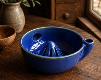 Lavador de frutas Vortex, tigela de cerâmica feita à mão, escorredor para limpeza de frutas, tigela com redemoinho de água integrado, lavador de frutas vermelhas, presente para a cozinha