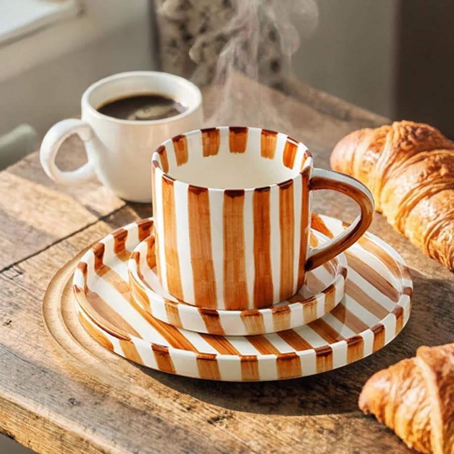 Blue striped mug - Etsy 日本