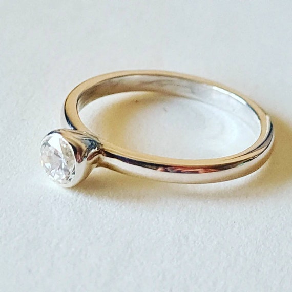 Silverly Anello Donna Argento 925 Martellato A Fascia Sottile Semplice - Foto 2