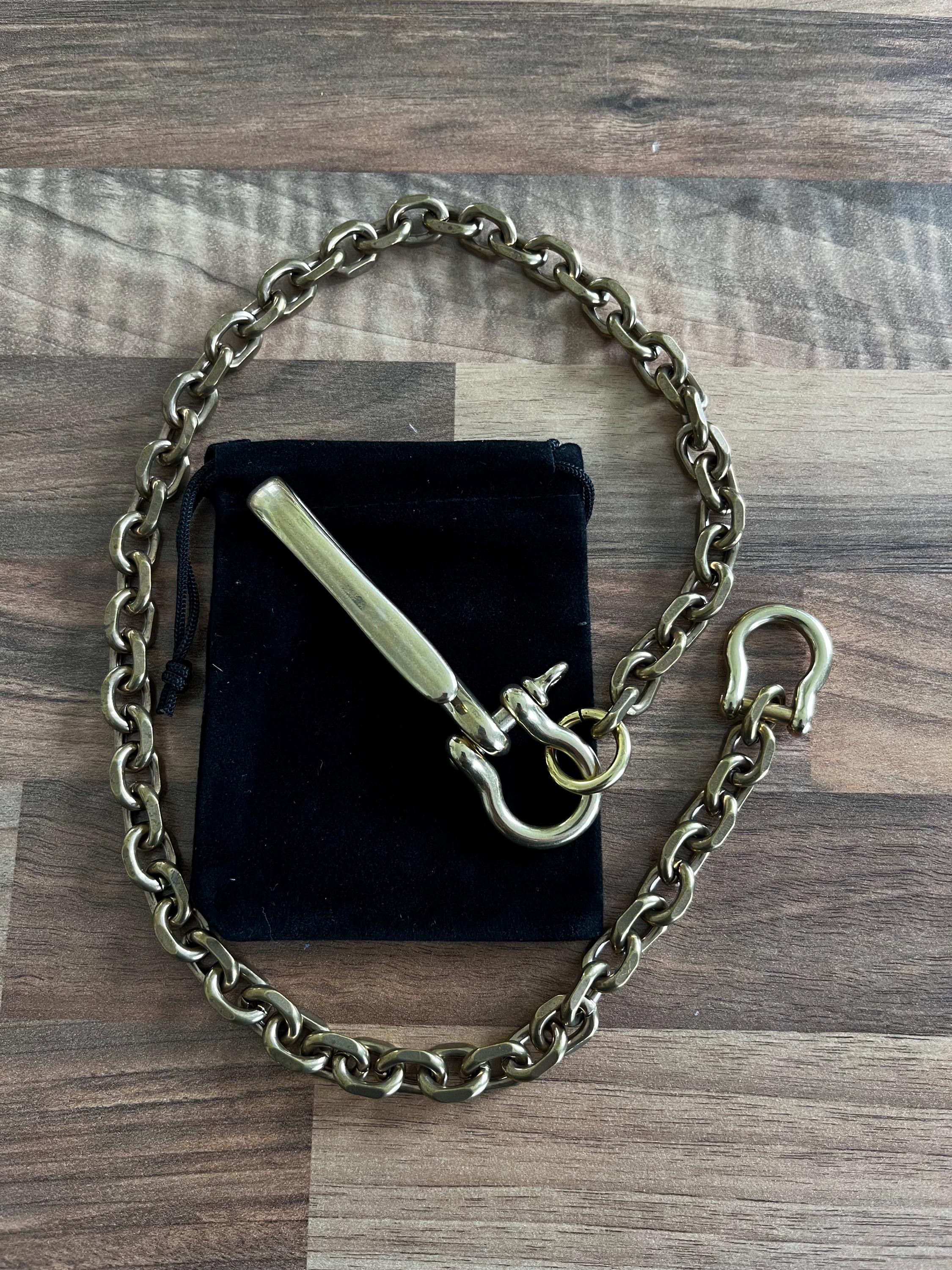 Solid Brass Wallet Chain - Etsy Canada