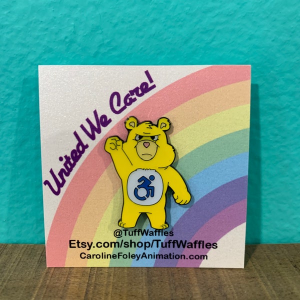 Disabled rights enamel pin