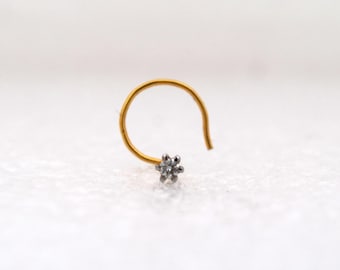 18K Nose Stud 2.5mm Natural Diamond EF VVS1