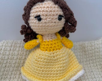 Belle Die Schöne und das Biest Puppe | Handarbeit häkeln | Weiche Prinzessin Puppe | Disney Häkeln