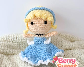 Gehäkelte Aschenputtel | Handgemachtes Plüschtier | Amigurumi-Puppe Geschenk für Kinder | Weiche Stoffpuppe | Versandfertig
