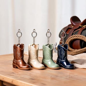 Cowboy Boot Keychain STL File | Western Country Bag Charm Pendant 3D Print