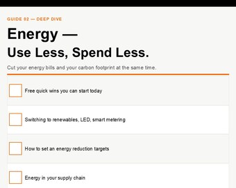 Checklist energiebesparing voor bedrijven (pdf) — Verlaag de energierekening en verlaag de CO2-voetafdruk — Directe download