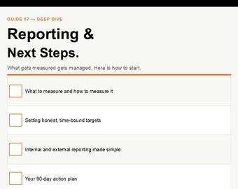 Business Sustainability Report Template PDF — Carbon Footprint Tracking and Goal Setting Guide — Instant Download