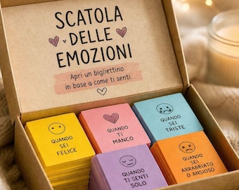 Scatola delle emozioni, 100 bigliettini da stampare - Regalo romantico ed originale - Idea regalo fidanzato/fidanzata - Love Notes Printable