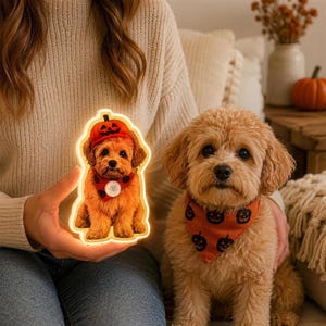 Custom Pet Photo 3D Sensor Night Light, Personalized Dog Cat Motion Lamp, Pet Lover Gift, Puppy Nursery Decor, Memorial Keepsake Gift