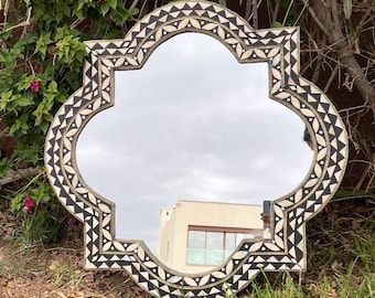 Bone inlay mirror
