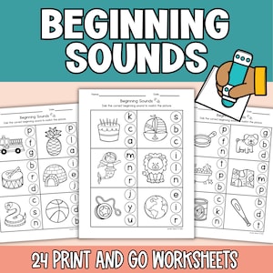 Beginning Sounds Dab It Worksheets: Hands-On Phonic Activity for Pre-K, K & SPED