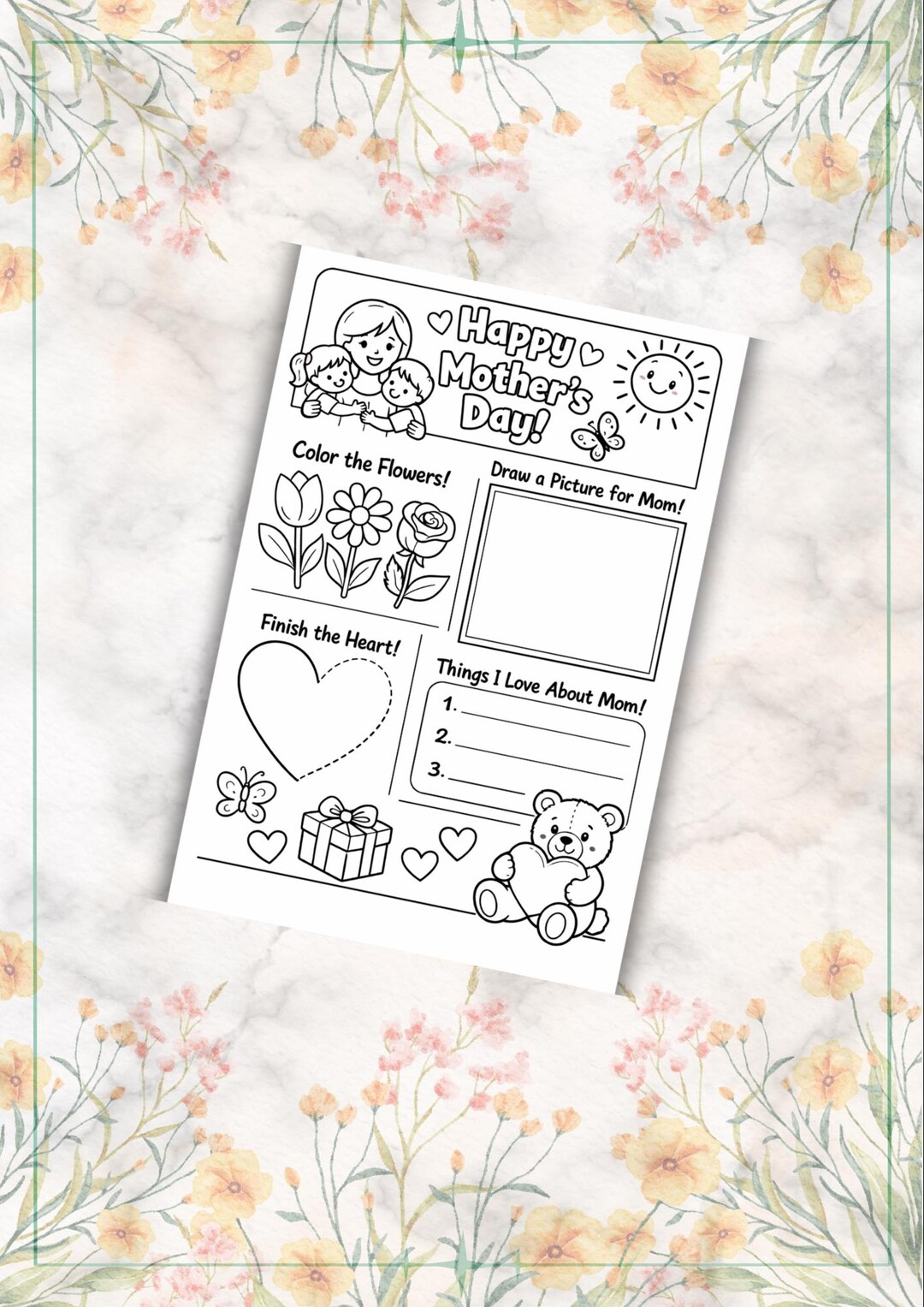 All About My Mom Printable | Mother’s Day Activity Page | Kids Fill-in ...