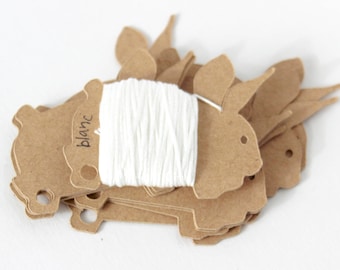 10 Bunny floss cards. Bobbins for embroidery thread, yarn or ribbon.