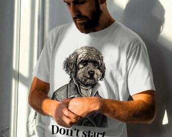 Victorian Cockapoo T-shirt | Funny graphic tee / Dog portrait Shirt / Organic Cotton