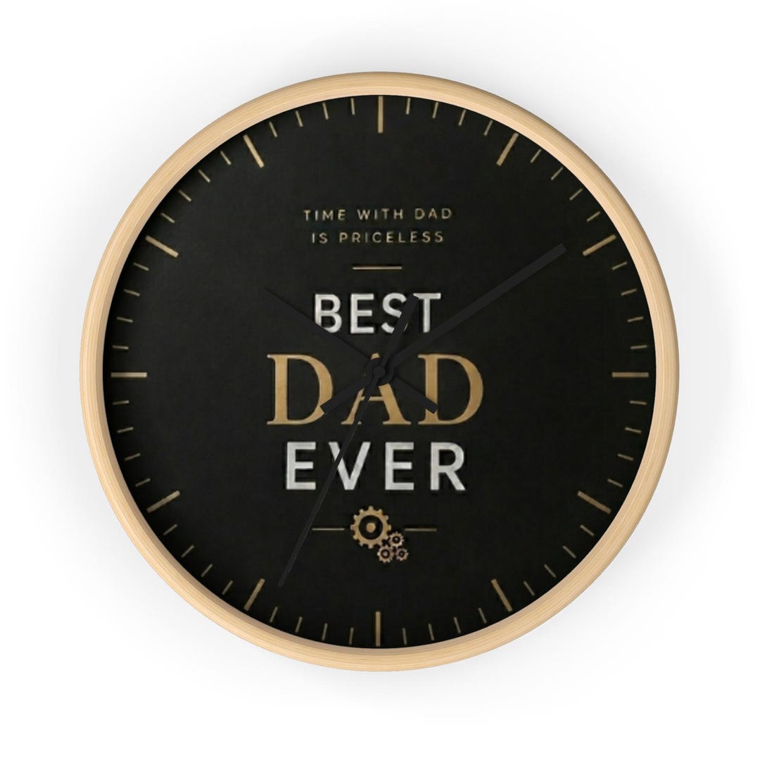 Dad Ever Wood Wall Clock, Modern Masculine Home Decor - Etsy