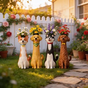 Dog Shaped Flower Vase, Quirky Dog Vase Ornaments, Creative Resin Flower Arrangers, Adorable Dog-Shaped Resin Vases, Resin Home Decor