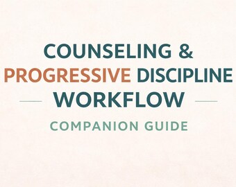 Counseling and Progressive Discipline | Workflow