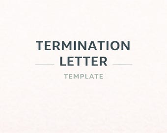 Termination Letter Template