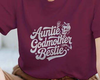 Faster gudmor bästis-t-shirt | Rolig fasterpresent | Cool fasterskjorta | Present till faster | Familjetröja | Födelsedagspresent till henne | Söt topp med slogan