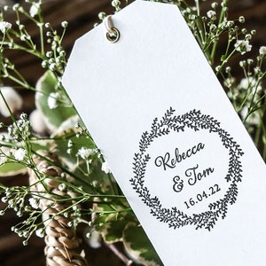 Willow Wedding Favour Rubber Stamp | Eco-Friendly Wedding Favours | Personalised Wedding Stamps | Botanical Wedding Stationery