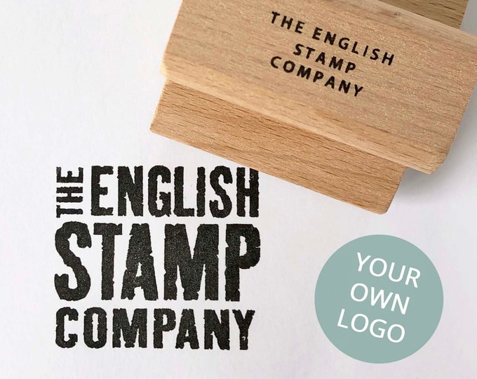 Personalized Large Business Logo Rubber Stamp for Custom Branding & Professional Packaging